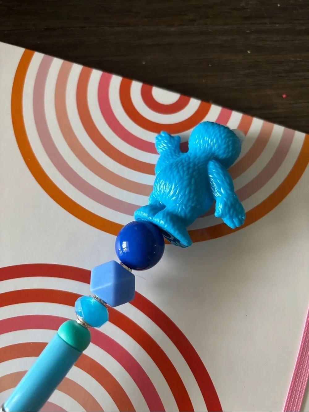 Sesame Street: Cookie Monster handmade beaded pen